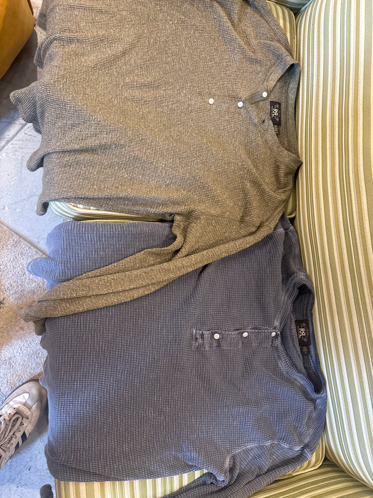 RRL Waffle-knit Henley Long-sleeve