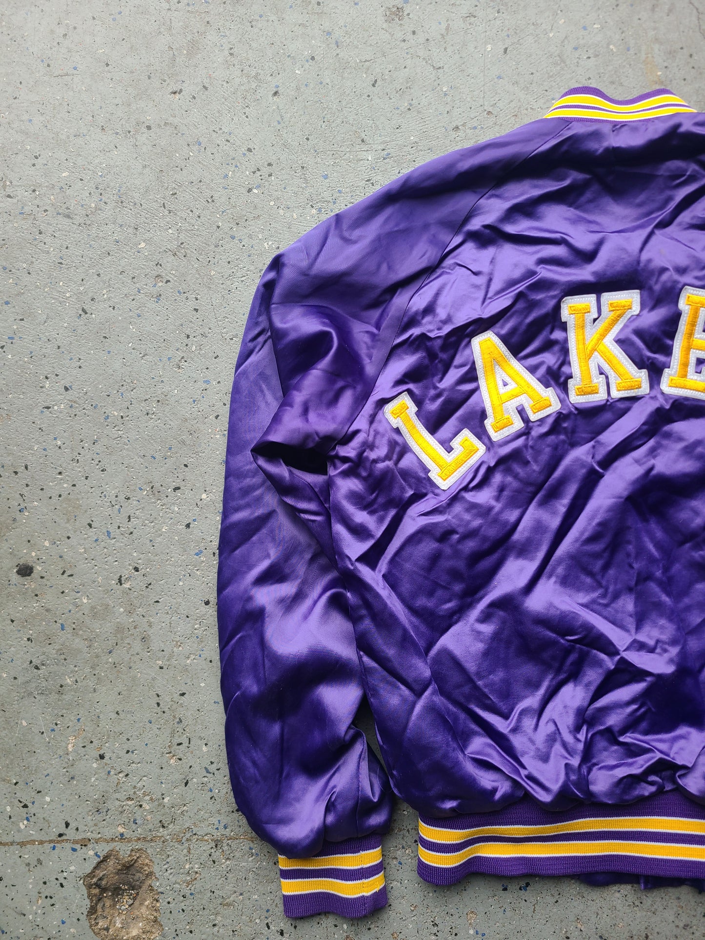 80s Lakers Satin Jacket Size Medium