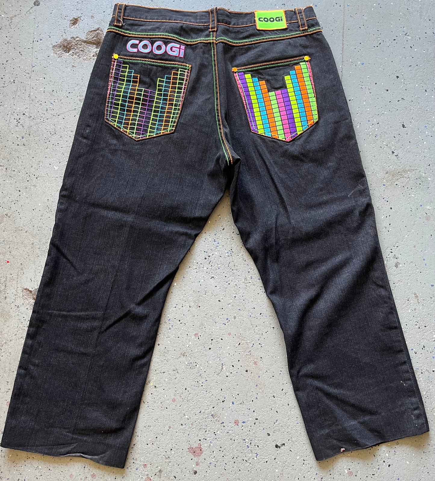 Coogie Jeans Neon Color-blocks Size 40x34