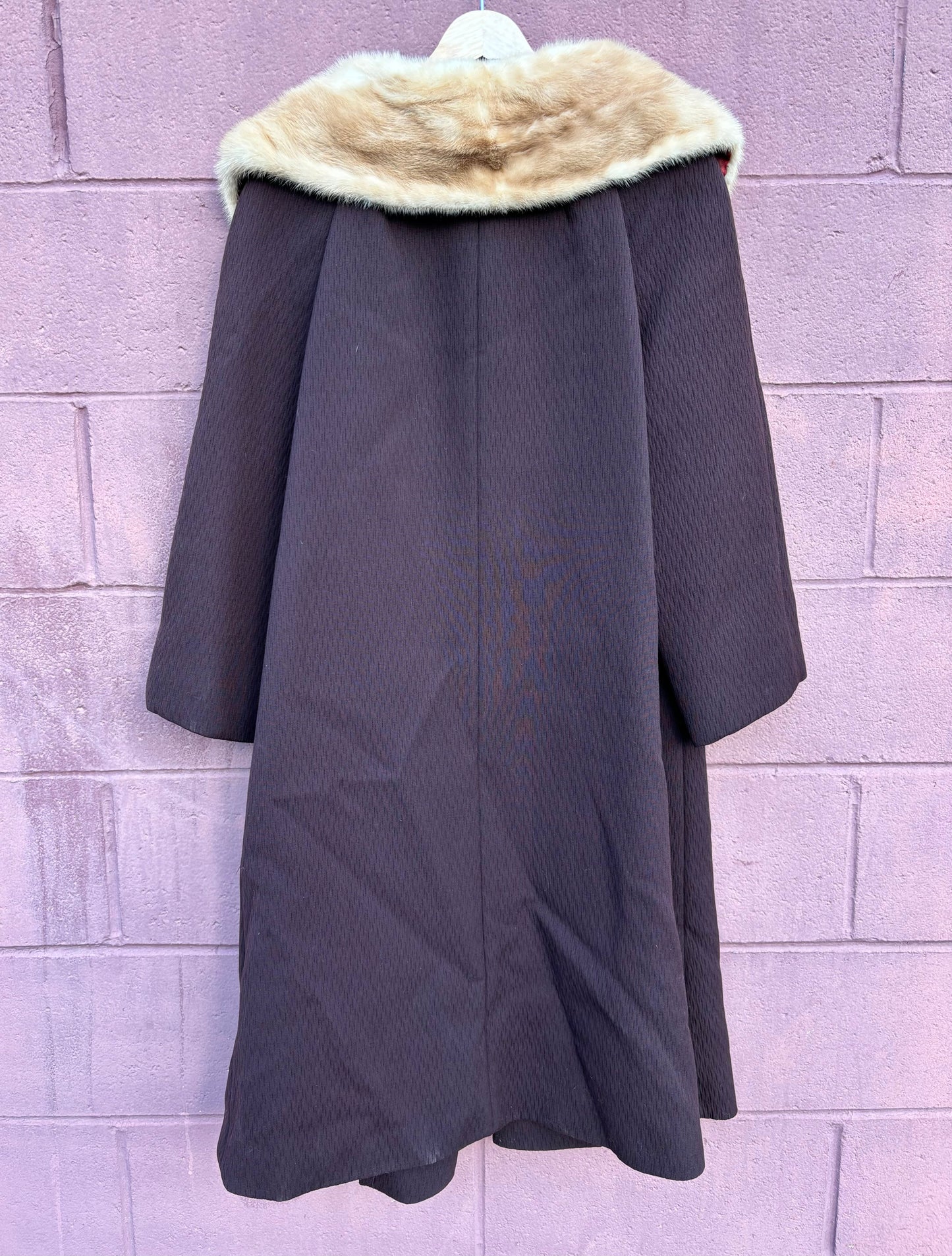 1960's Youthcraft Fur Collar Tweed Women's Jacket Union Brown