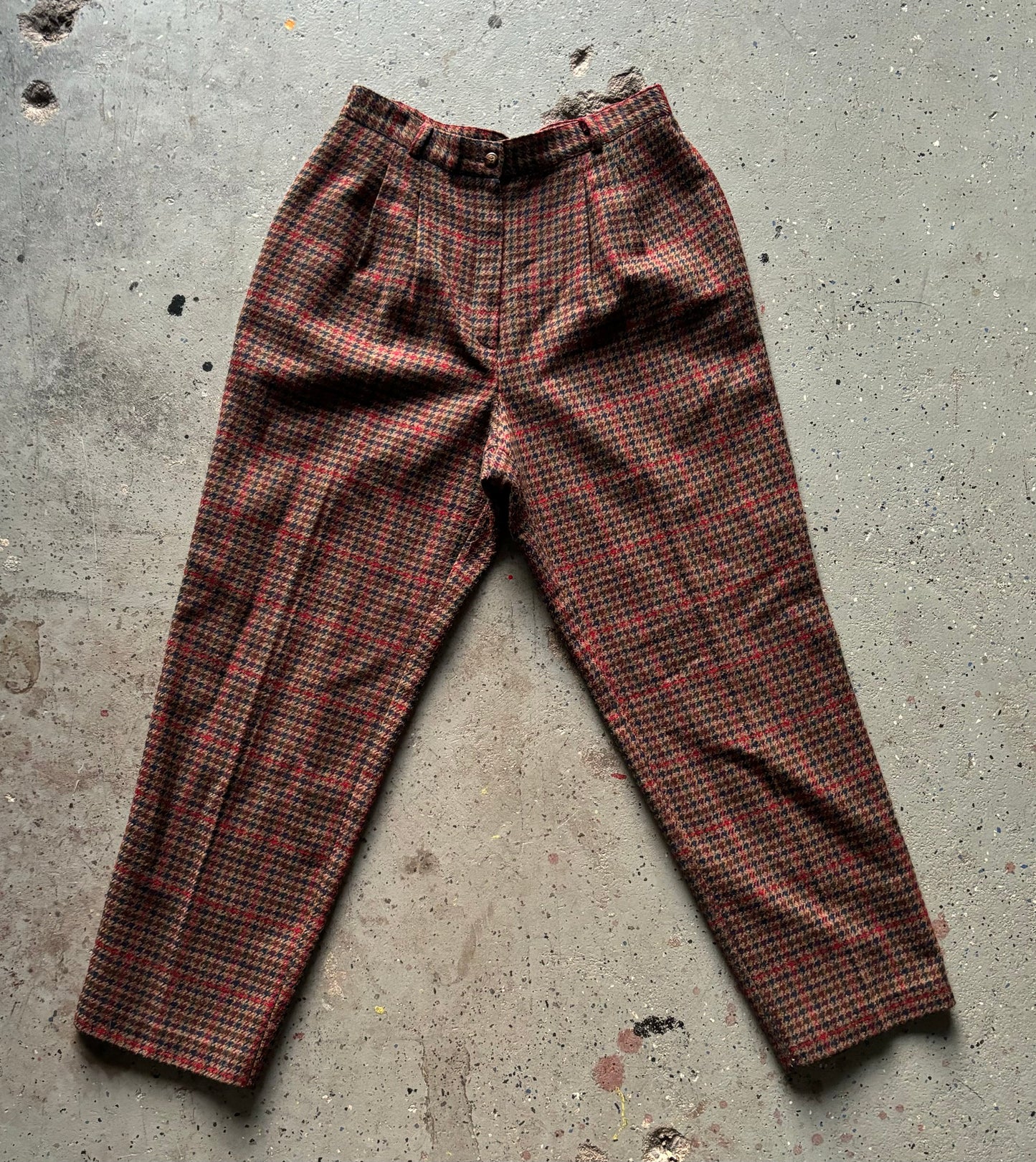 Made in USA Michele Herringbone Trousers Size 14