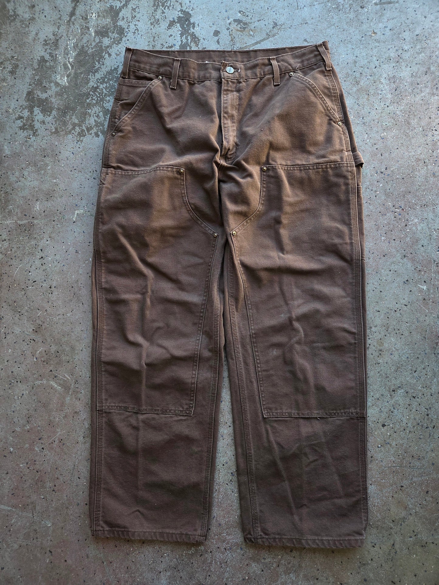 Cocoa Brown Carhartt Double Knee Pants Size 36 × 30