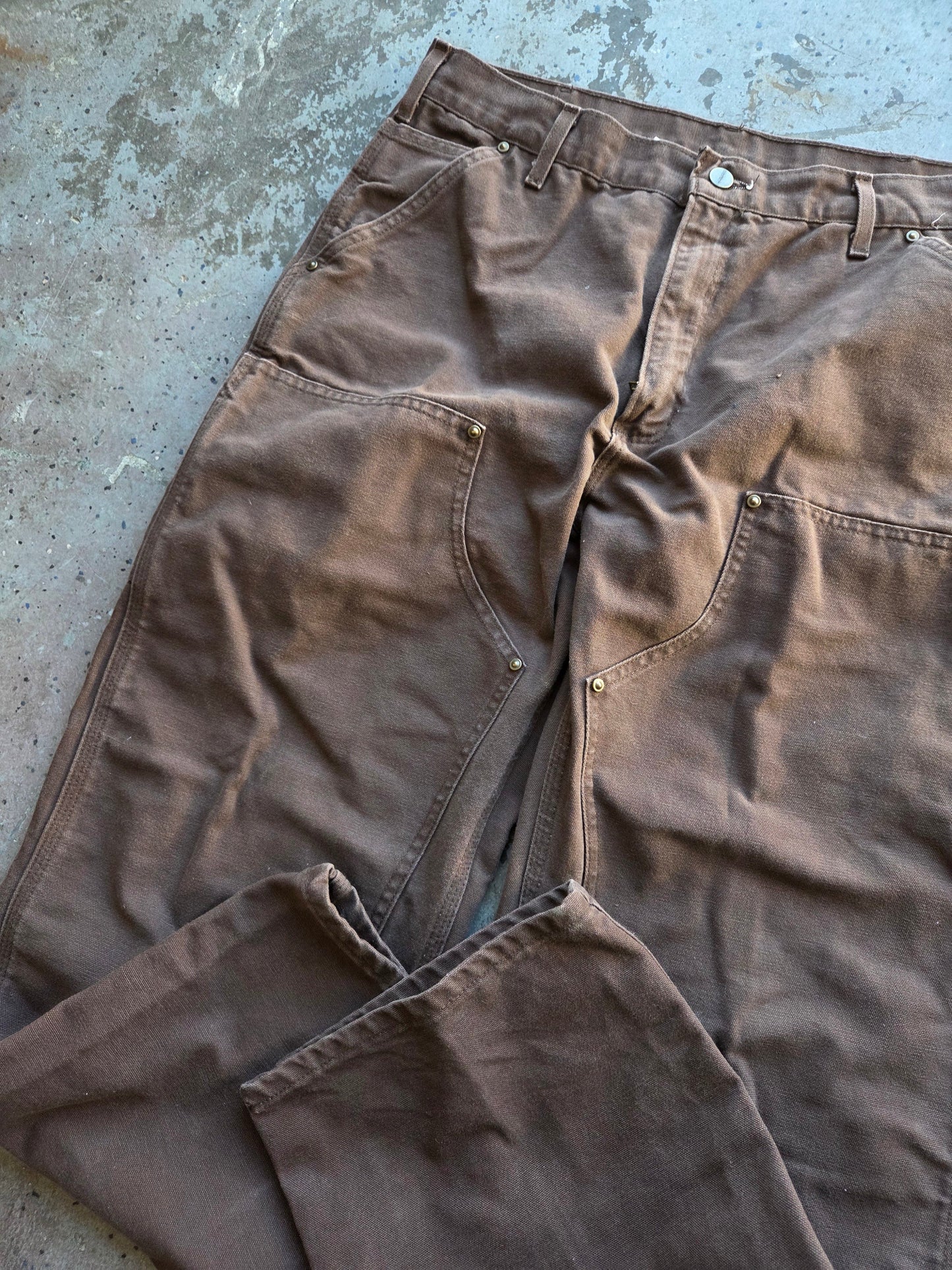 Cocoa Brown Carhartt Double Knee Pants Size 36 × 30