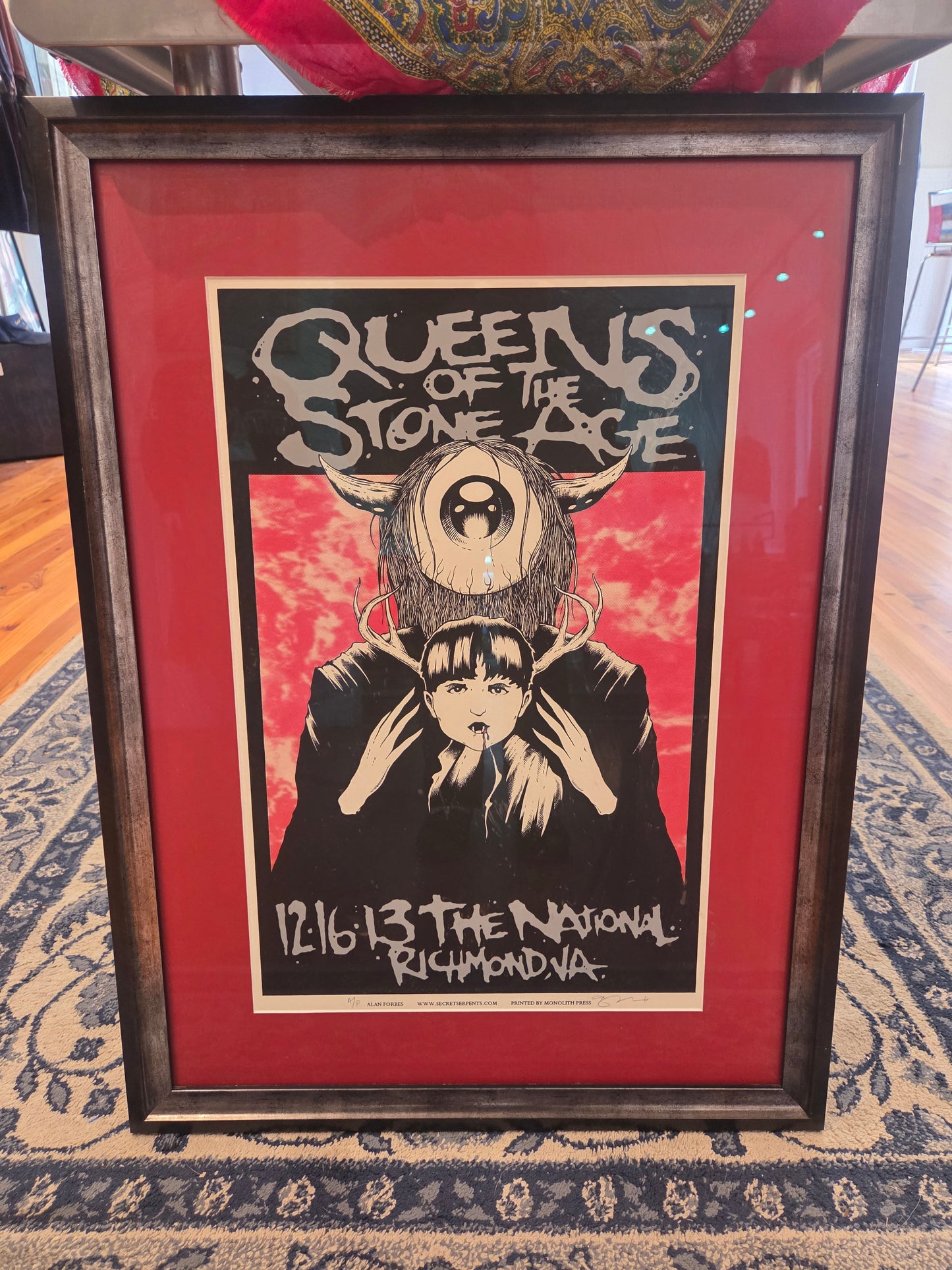 Queens of the stone age framed poster Kristen Hevener