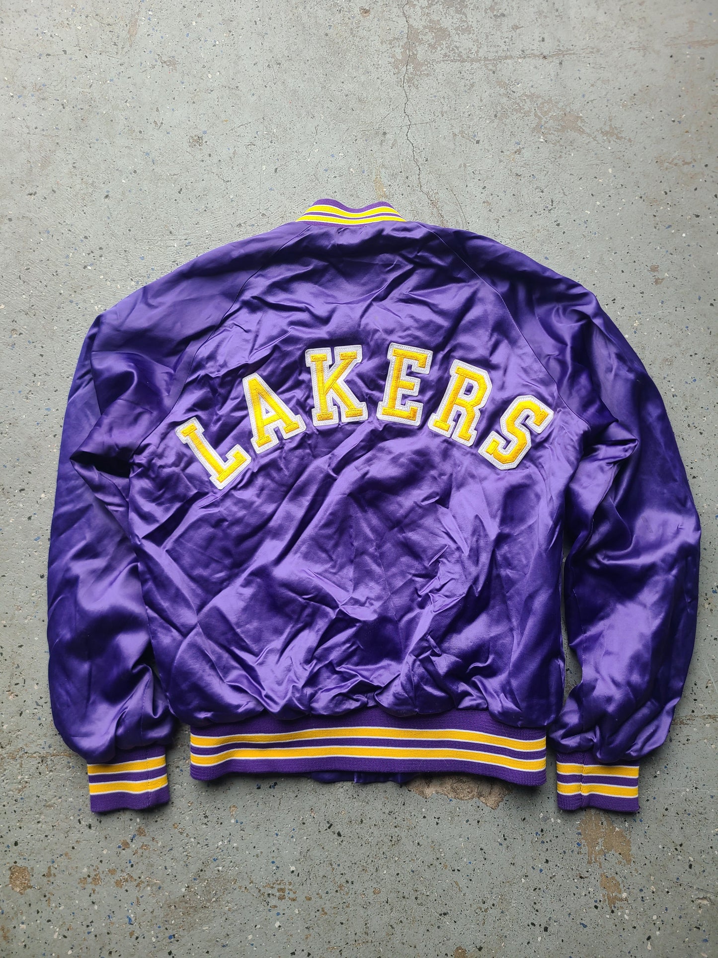 80s Lakers Satin Jacket Size Medium