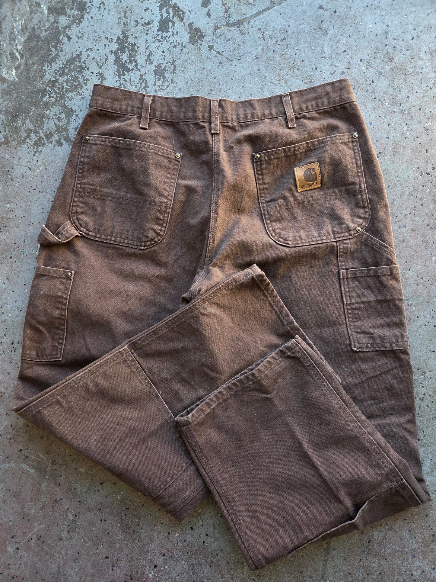 Cocoa Brown Carhartt Double Knee Pants Size 36 × 30