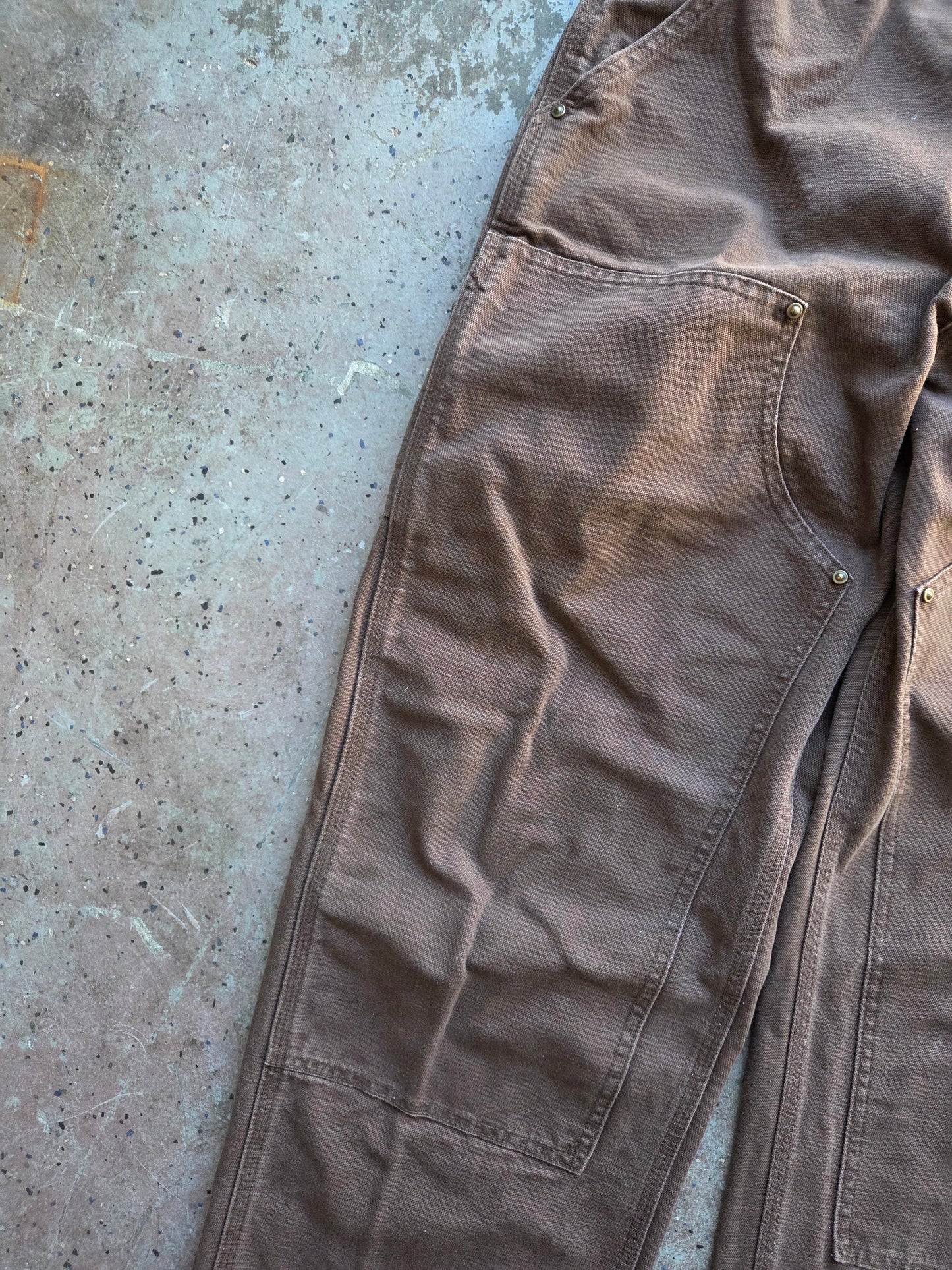 Cocoa Brown Carhartt Double Knee Pants Size 36 × 30
