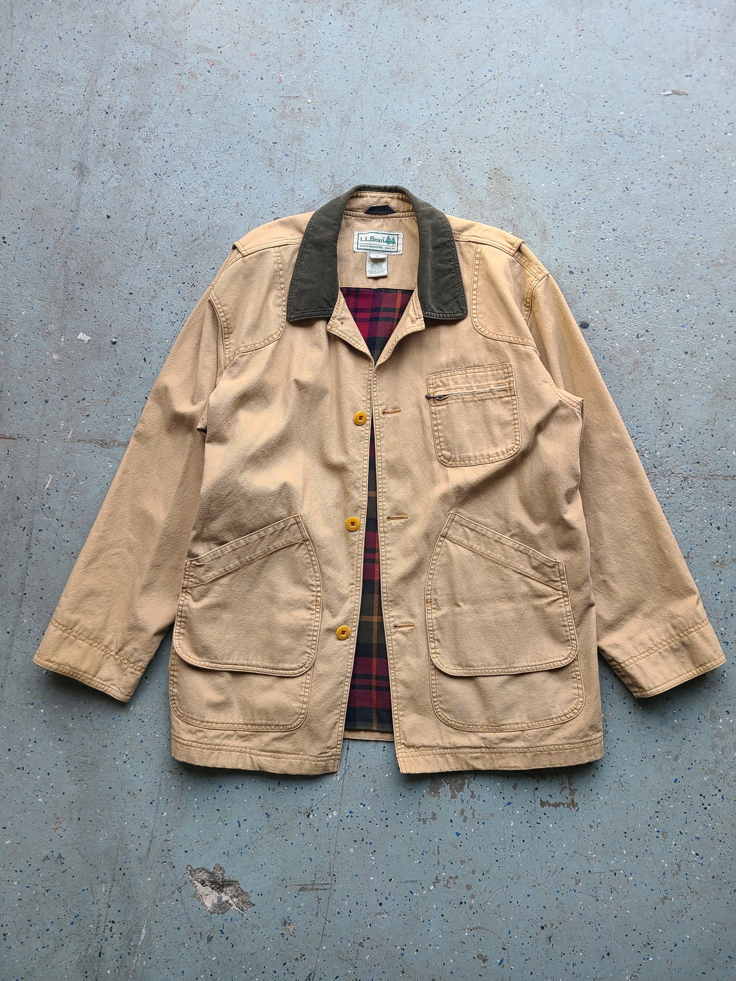 L.L. Bean Flannel Lined Hunting Field Coat Size XL