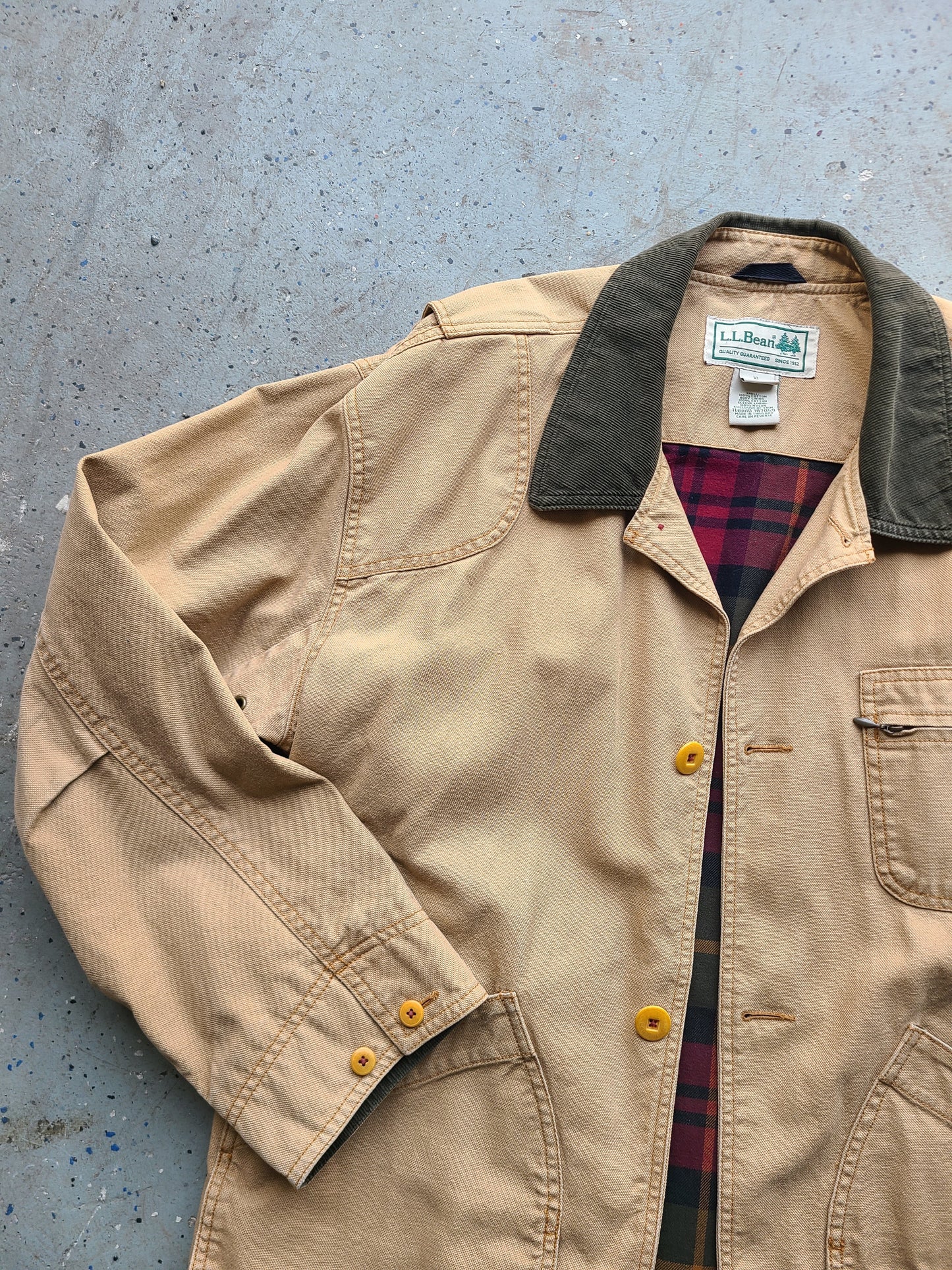 L.L. Bean Flannel Lined Hunting Field Coat Size XL