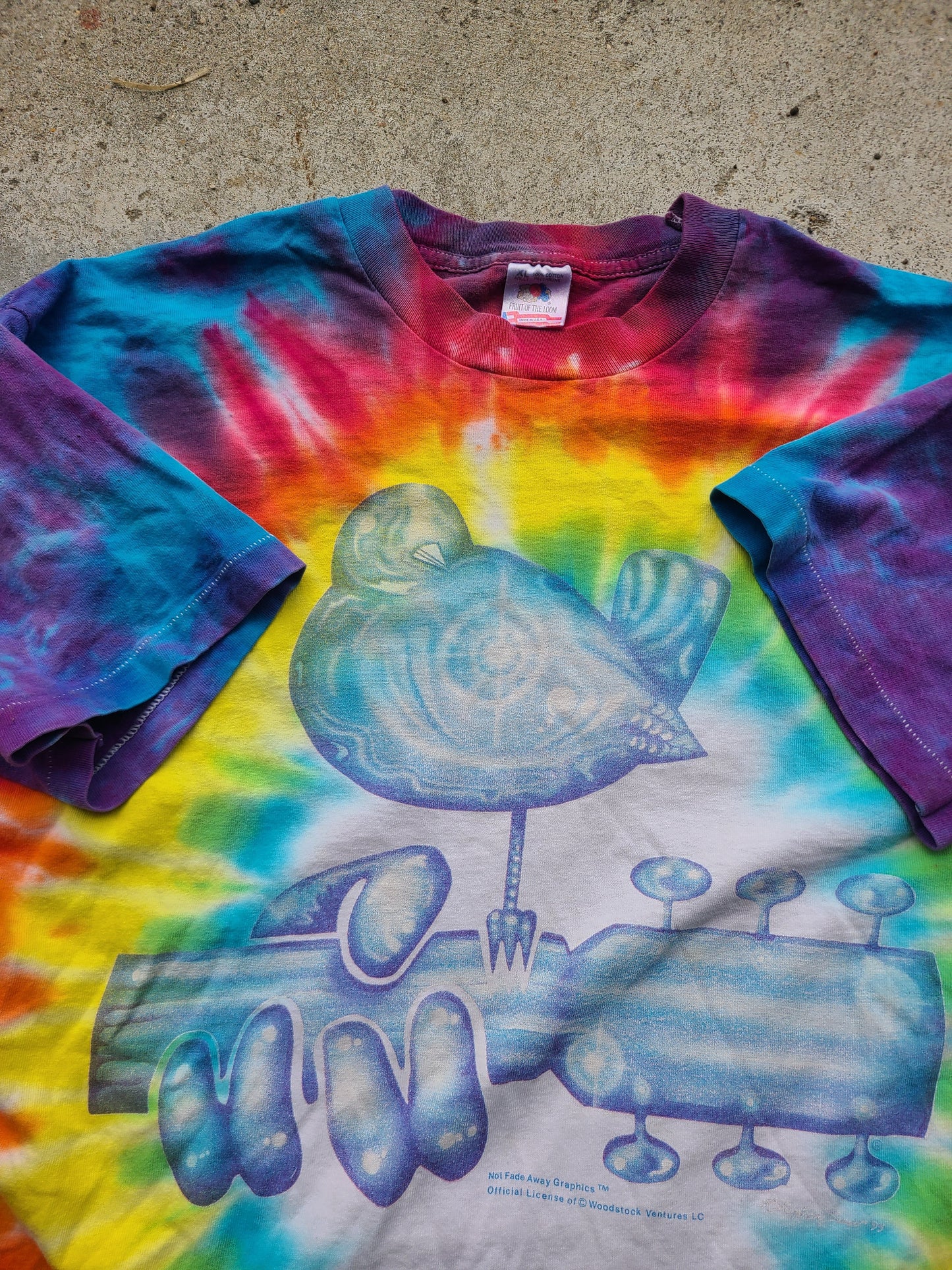 1994 Woodstock Festival 25th Anniversary Tye Dye T-shirt Size XL