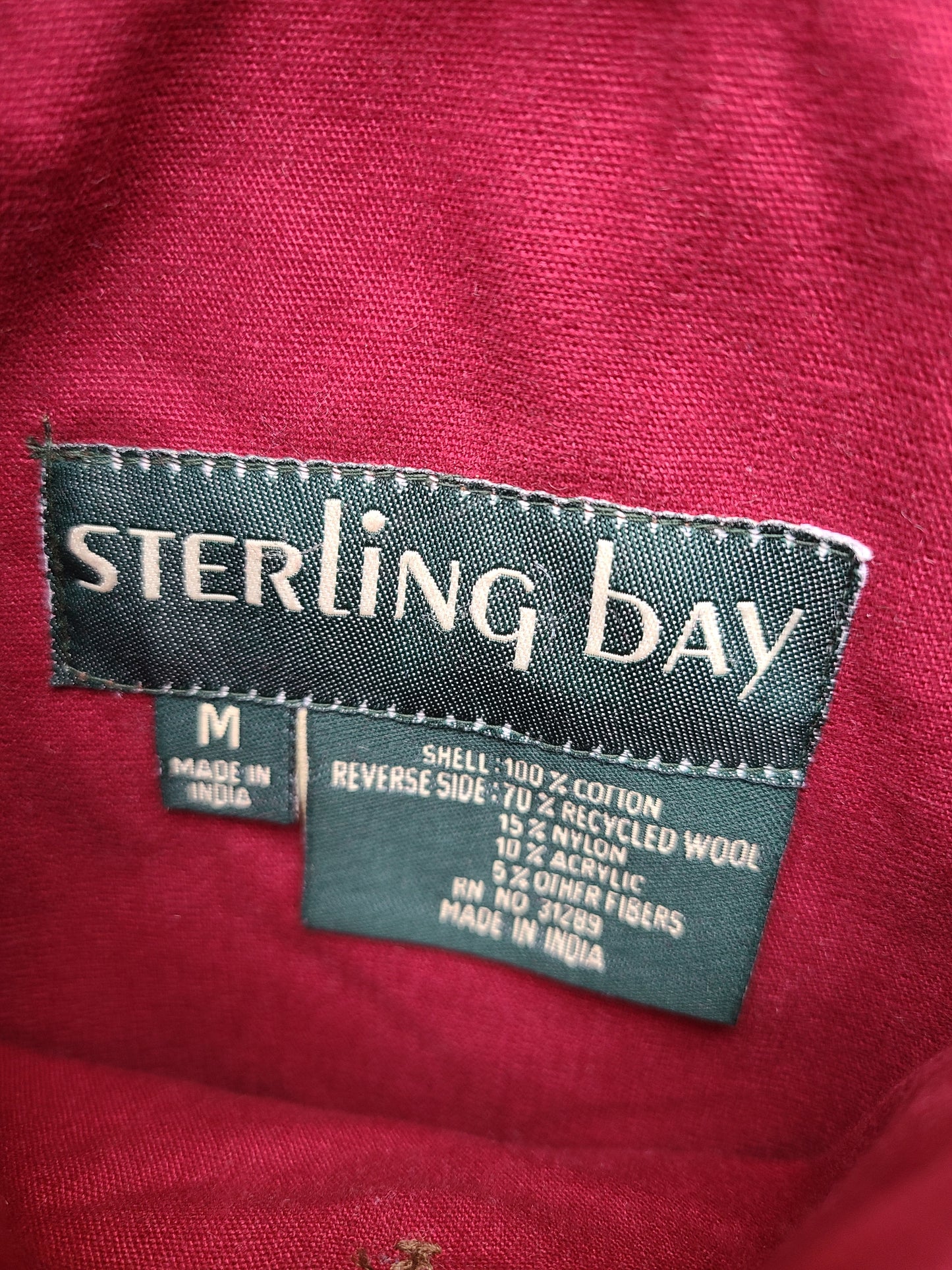 Sterling Bay Reversible Barn Coat Size Medium