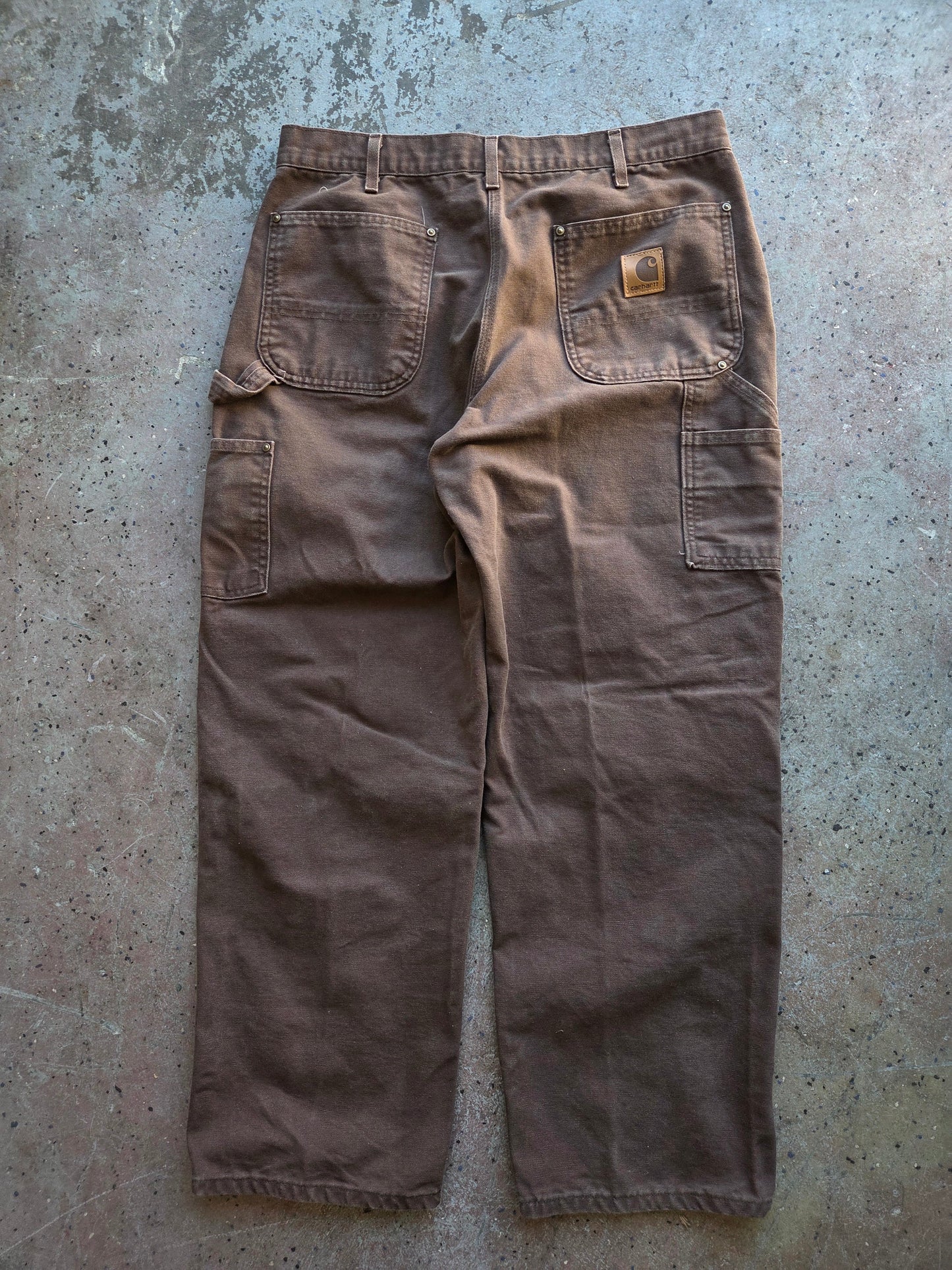 Cocoa Brown Carhartt Double Knee Pants Size 36 × 30